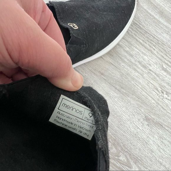 Merinos Dark Gray Casual Wool Knit Slip On Lightweight Shoes Size 9 - Picture 7 of 7